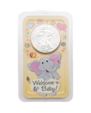 2014 American Silver Eagle 1 oz .999 Fine Silver BU – Happy Birthday Gift Capsule Party Holder