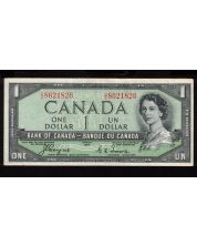 1954 Canada $1 devils face banknote Coyne Towers D/A 8621826 VF+