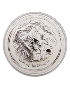 2012 Australia 1 Kilo Pure 9999  Silver Coin Year of the Dragon Perth Mint 1 kg