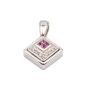 Pink Sapphires and Diamonds 18K white gold pendant 7.4gr w/app$3,000.00