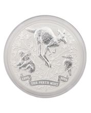 2024 Australia 1 oz Silver Coin – Perth Mint 125th Anniversary Kangaroo Koala Kookaburra BU