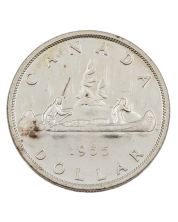 1955 Arnprior Canada silver $1 dollar no die break nice UNC+
