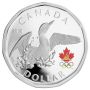 2008 Sterling Silver Coloured Lucky Loonie - Royal Canadian Mint