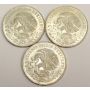 3 x Mexico 1968 25 Peso Large silver coins 