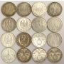 16 x 1934 to 1939 Germany 5 Mark Silver Coins 