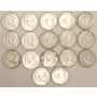 17 x 1937 to 1939 Germany 2 Mark Silver Coins