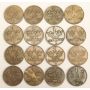 16 x Sweden 1 ore coins 1907-1950 VG to AU