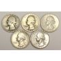 1934 1938s 1942s 1944s & 1961 Washington Quarter Dollars 