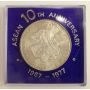 1967-1977 Singapore $10 Silver CH.UNC 
