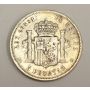 1885 (86) Spain 5 Pesetas silver coin Fine-12