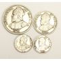 4x 1904 Panama Silver Coins 