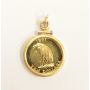 Scarce 1991 Bermuda $10 Gold coin  in pendant AU50