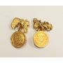 C 1910 British Guiana Cuff links Tie clip studs Rare Gold nuggets & tokens 