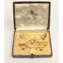 C 1910 British Guiana Cuff links Tie clip studs Rare Gold nuggets & tokens 