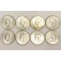 8 X 1942 Great Britain Silver Shillings 8 