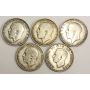 5x Great Britain Silver Florins all Very Good VG