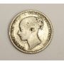 1875 Great Britain Victoria silver Shilling coin 