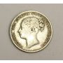 1886 Great Britain Victoria silver Shilling coin 