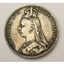 1891 Great Britain silver Queen Victoria Crown 
