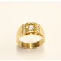 18K red & yellow Gold 0.33ct Diamond ring VS-1 G 