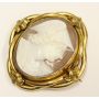 Victorian Hermes Mercury Brooch with 2 x 1.5 inches problem free cameo  