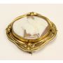 Victorian Hermes Mercury Brooch with 2 x 1.5 inches problem free cameo  