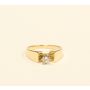 14K yellow gold Ladies solitaire Diamond ring 0.18 ct  VS1 H