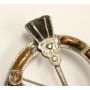 Scotland Victorian Silver Kilt Pin with Thistle & 12 stones 