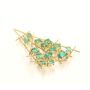 14K yg Brooch with 8.08 carats of Emeralds Type III VS/SI 