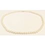 65x Fresh Water 9.2mm pearls necklace knotted 14K wg catch 