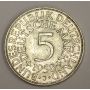 1958J Germany 5 Mark key date silver coin 