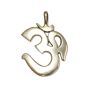 AUM Large 2.25 x 3 inch sterling .925 silver pendant 