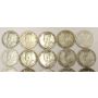 20x Canada 50 Cents coins AG to VG  1916-1936