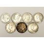 1890 1896 1908 1929 1941 1943 1945 Newfoundland 5 Cents silver coins