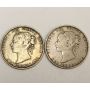 1898 and 1900 Newfoundland 50 Cents silver coins 