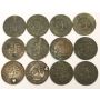 12 x 1871 Prince Edward Island one Cent coins