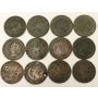 12 x 1871 Prince Edward Island one Cent coins