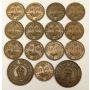 2x1917 1x1938 2x1940 6x1941 1x1942 3x1943 Newfoundland One Cent coins