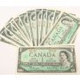 40x Bank of Canada 1867-1967 Centennial One Dollar banknotes 