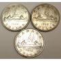 3x 1935 Canada Silver Dollars Canadas First Silver Dollar 