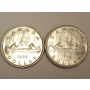 1935 and 1936 Canadas first two silver dollars