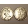 1935 and 1936 Canadas first two silver dollars 