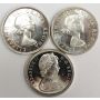 1953 1958 & 1967 Canada Silver Dollars AU58-SP63