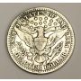 1916 D Barber Quarter Dollar 25 Cents USA 