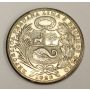 1926 Peru One Sol large silver coin EF45