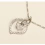18K wg Diamond Pendant & 16 inch chain 