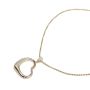 18K wg Heart Pendant and Necklace