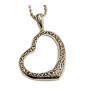 18K wg Heart Pendant and Necklace