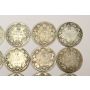 40x Canada silver 25 Cents 1874H to 1936 