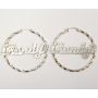 MANDY logo 2 inch diameter sterling .925 silver earrings 